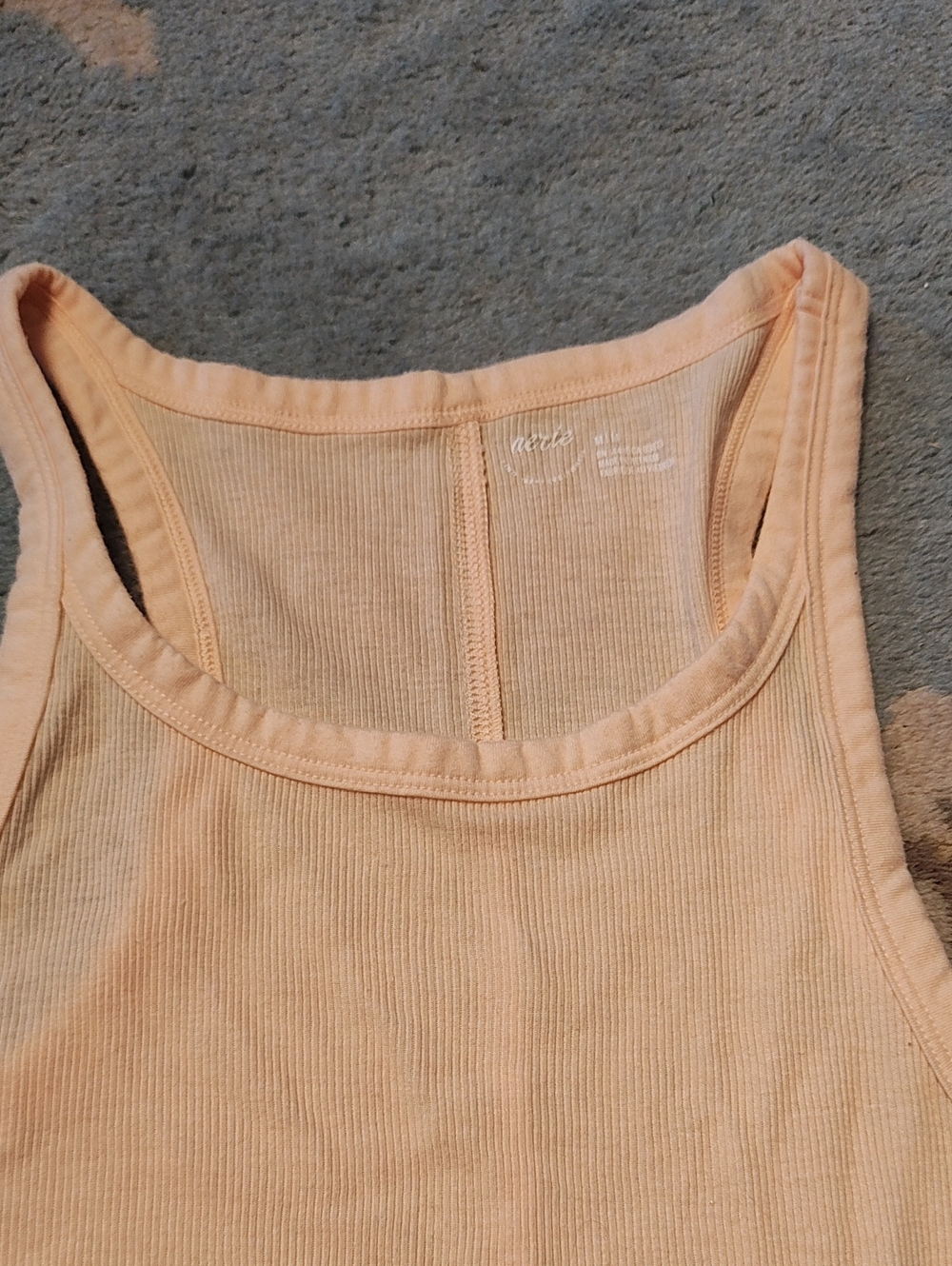 aerie Peach Ribbed Tank Top